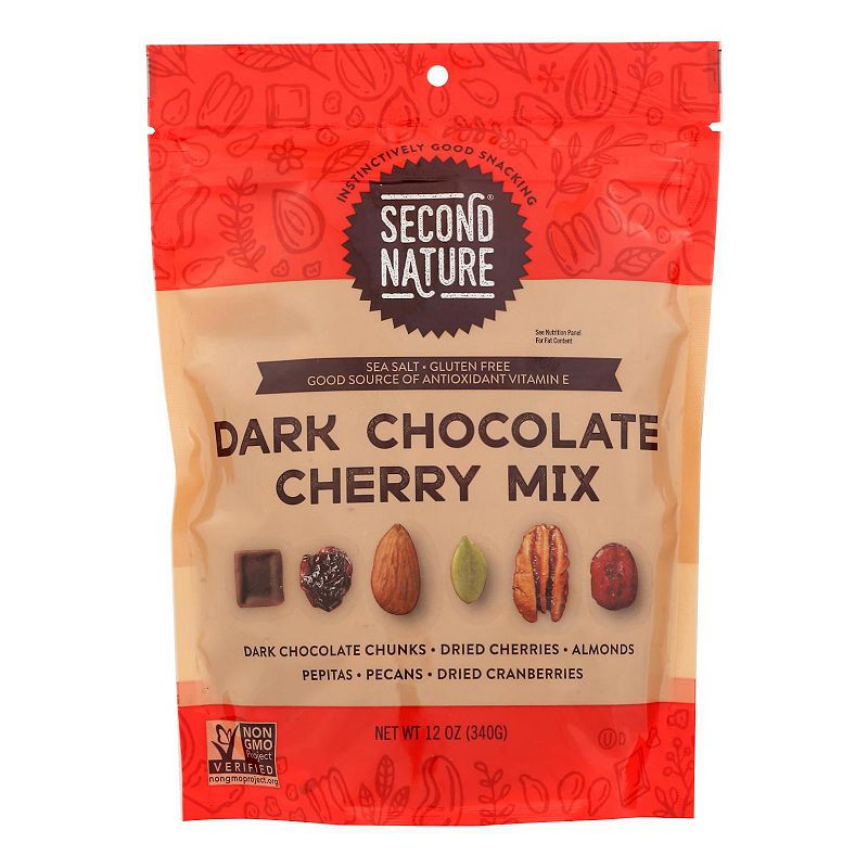 Second Nature - Nut Medley Dark Chocolate - Case of 6-12 OZ