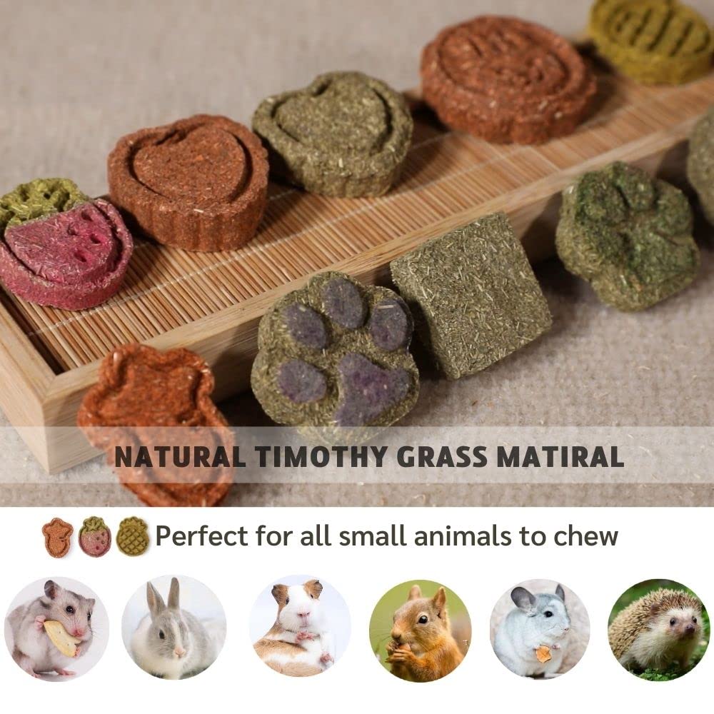 JanYoo 20 Pcs Guinea Pig Toys Bunny Chew Toys Rabbit Treats and Chews for Bunnies Hamster Chinchillas Small Animals Teeth