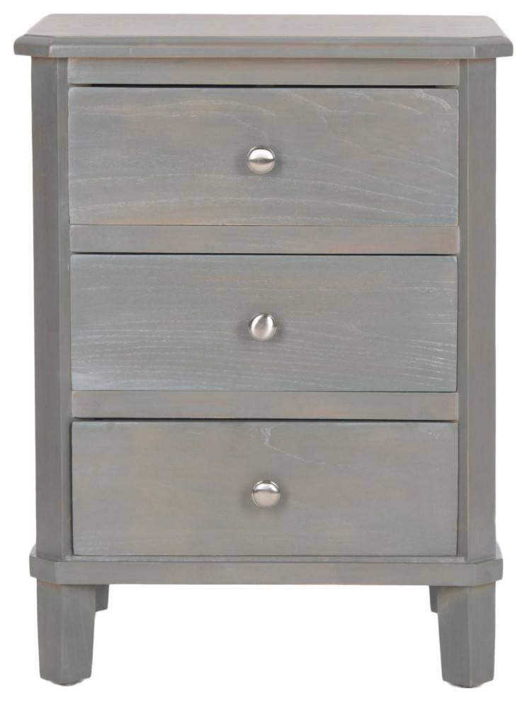 Washington End Table With Storage Drawers  Ash Gray   Farmhouse   Side Tables And End Tables   by Rustic Home Furniture Deco  Houzz