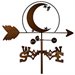 MOON and STAR Garden Weathervane