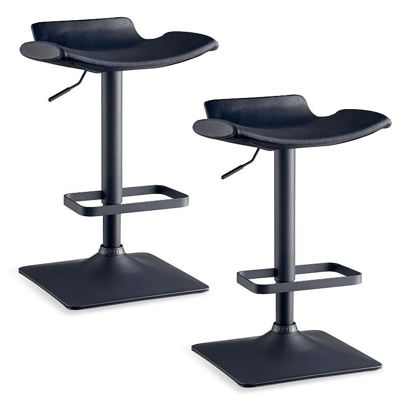 Leick Furniture Black Adjustable Swivel Stool Set