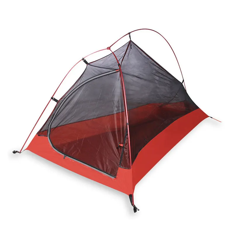 Light weight nylon coated silicon double layer Outdoor Camping tent aluminum pole waterproof professional hiking tent