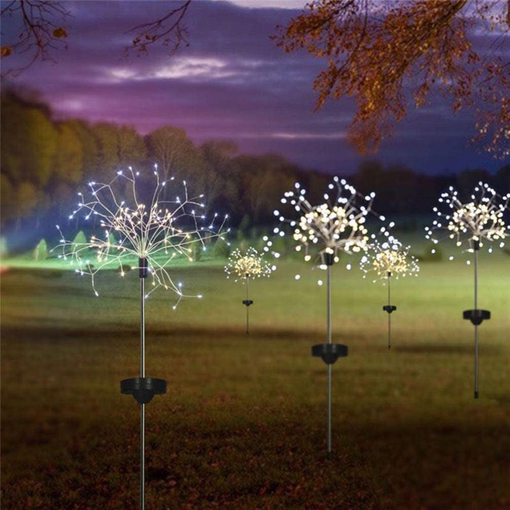 Solar Lights Outdoor， Garden Decorative Lights， Solar Landscape Lights， DIY Lights， 120 LED Powered 40 Copper Wires for Walkway Patio Lawn Backyard，Party Decor 4 Pack （Cool white）