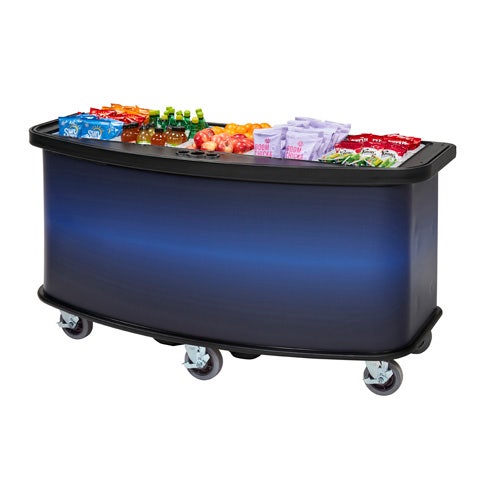 Cambro CVC75BW - Mobile Vending Cart - Base Unit - Custom Wrap Graphics Available， Blue