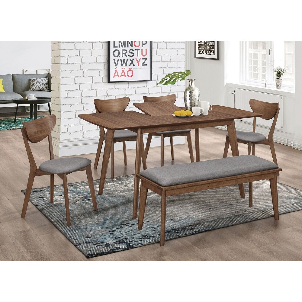 Coaster Furniture Alfredo Rectangular Dining Table Natural Walnut   47.25''   63.00'' x 31.50'' x 30.00''