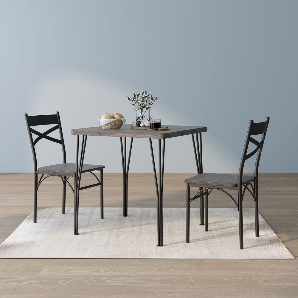 DH BASIC Small Space 2 Person Dining Set by Denhour