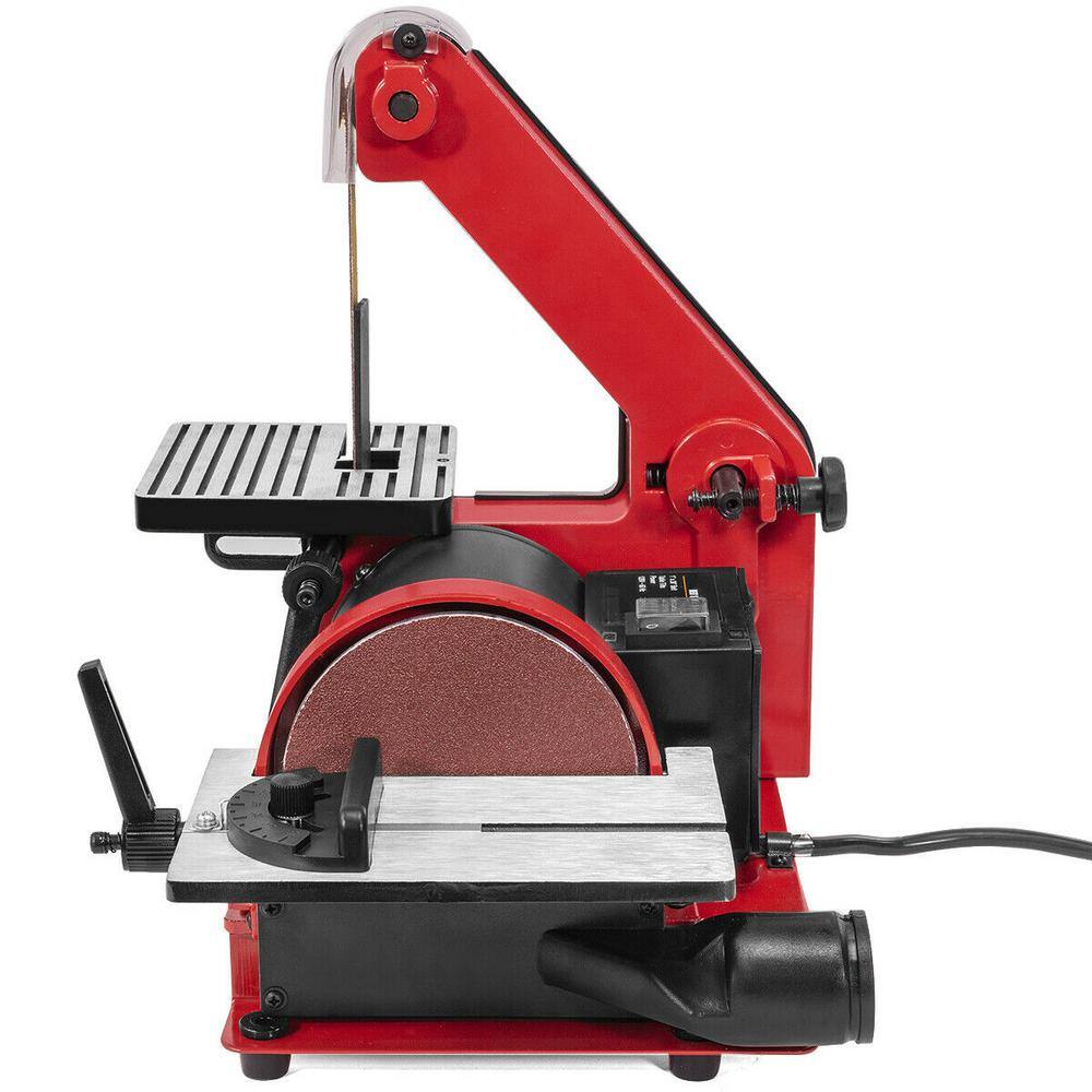 XtremepowerUS 1 in. x 30 in. Belt with 5 in. Disc Sander Corded Bench Top Polish Grinder Table Sanding Station 46000-H1