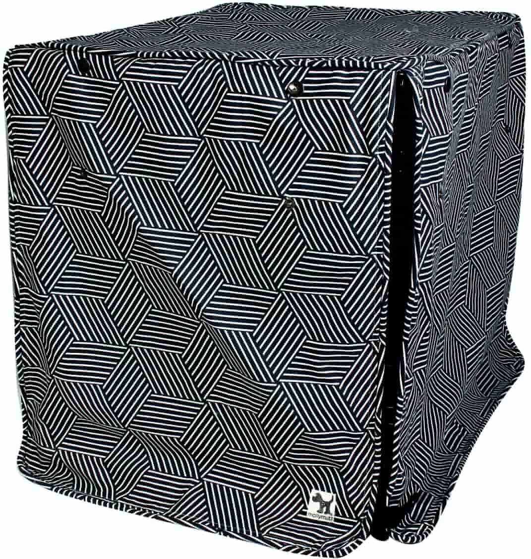 Molly Mutt Dog Crate Cover， Rough Gem， Graphite