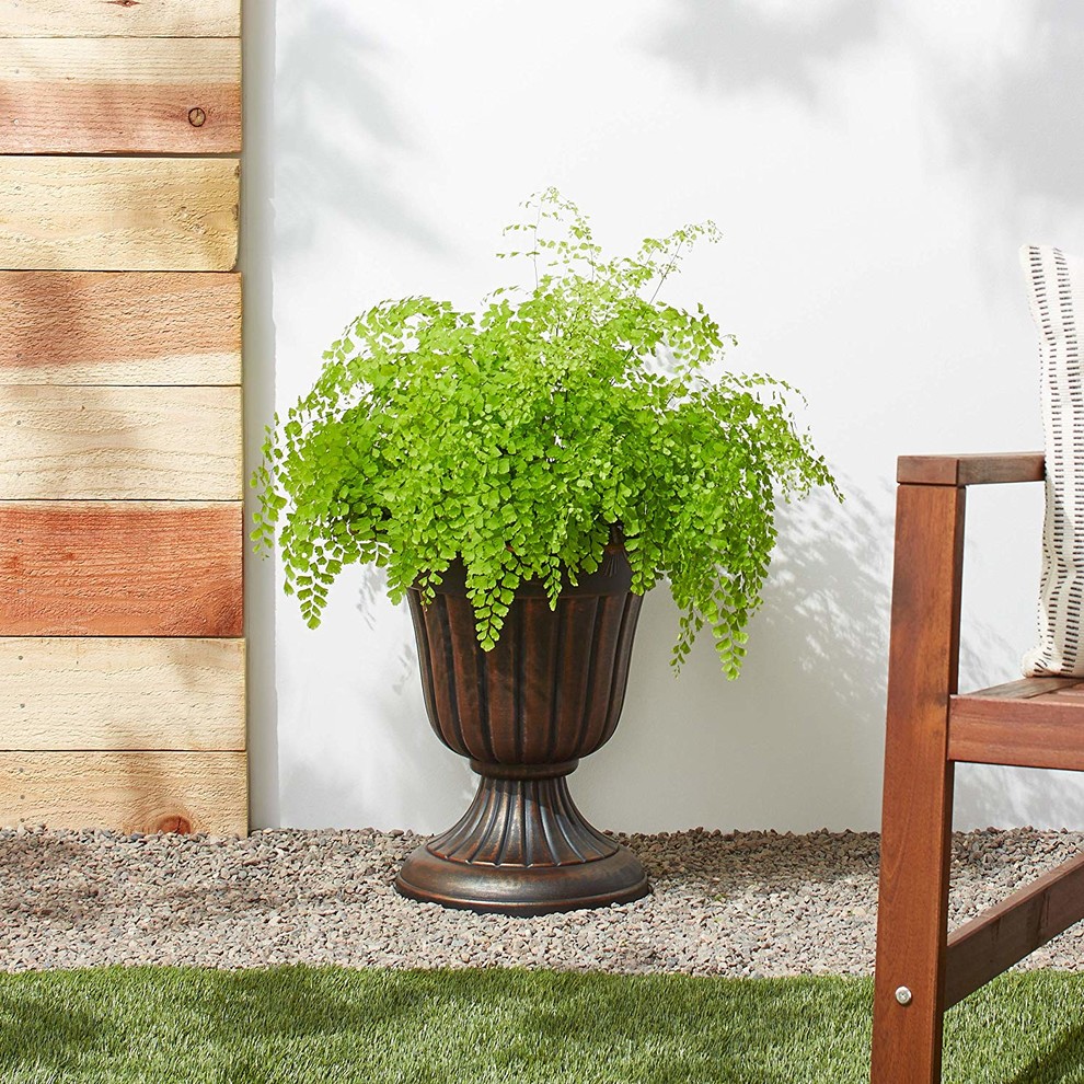 Classic Plastic Urn Planter   Traditional   Outdoor Pots And Planters   by Arcadia Garden Products  Houzz