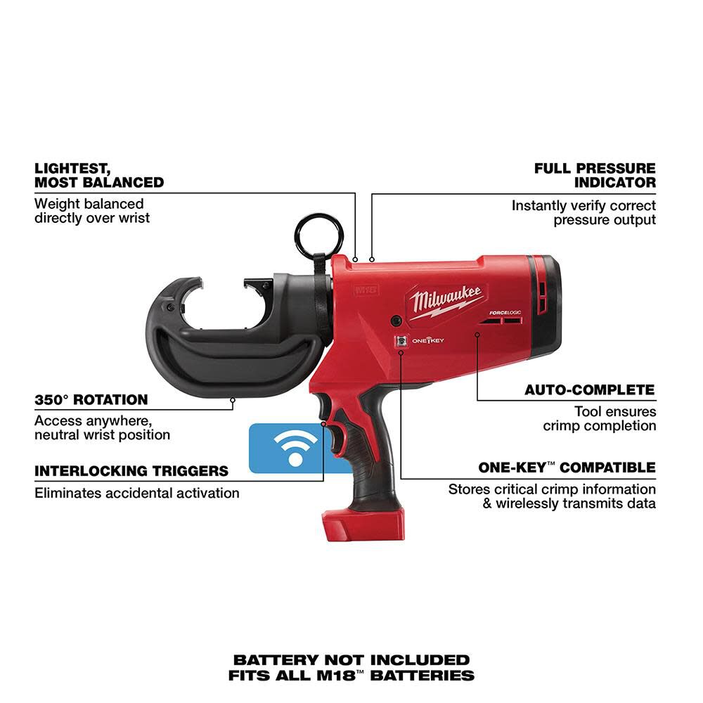 Milwaukee M18 FORCE LOGIC 12T Utility Crimper 2778-20 from Milwaukee