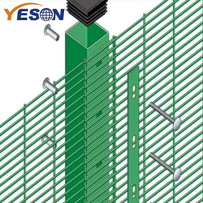 Factory Supply PVC Painting High Security 358 Welded Panel Anti Climb Wire Fence for Railways