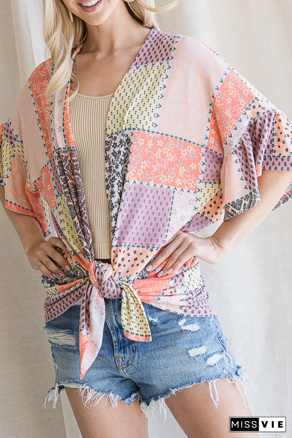 Color Block Aztec Cover Up Wholesale