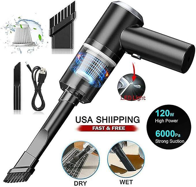 Cordless Handheld Vacuum Cleaner Rechargeable Car Auto Wet Dry Duster Usb