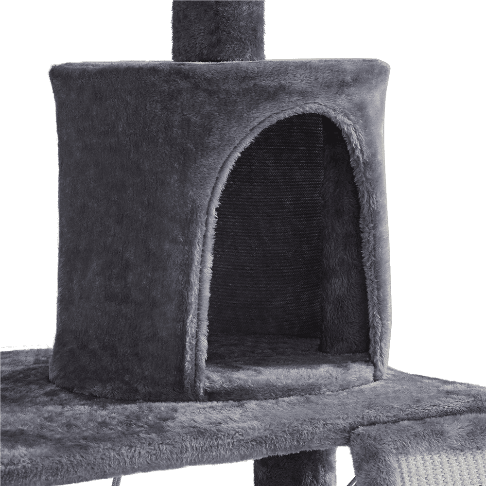 Yaheetech 63.5''H Cat Tree Cat Tree Condo with Scratching Post， Dark Gray