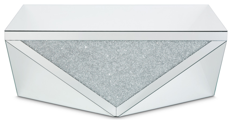 Montreal Mirrored Crystal Cocktail Table   Contemporary   Coffee Tables   by Michael Amini  Houzz