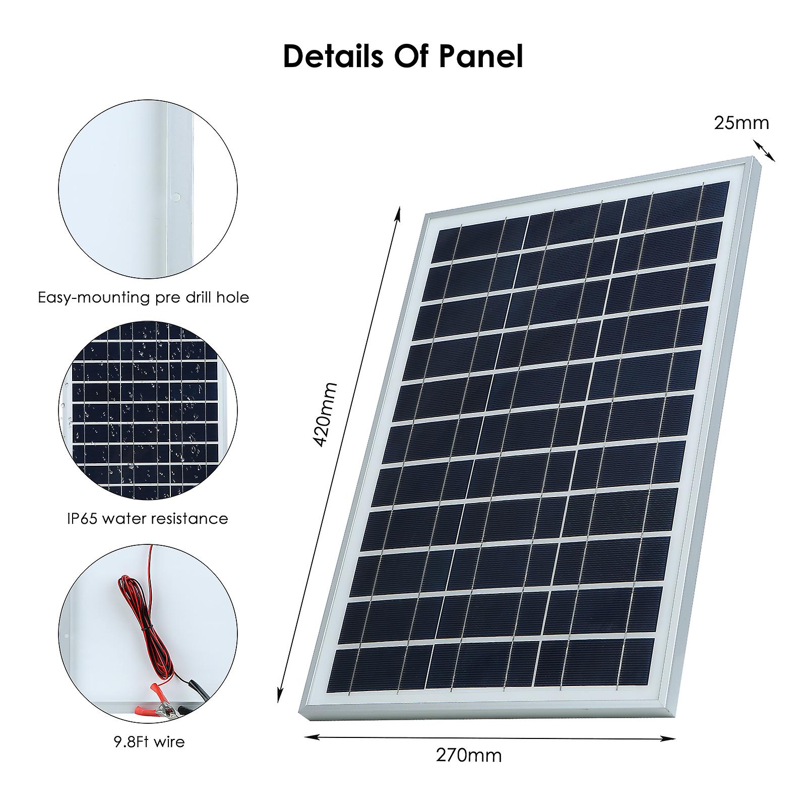 60w D C 5v/18v Flexible Solar Panel Kit Set Ip65 Water Resistance/ D C Alligatoe Clip/ 1 * Car C-harger For Home Car Boat Indoor Outdoor Use Portable