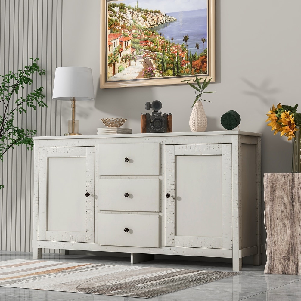 Buffet Cabinet Sideboard Console Table with Storage Cabinets   Drawers