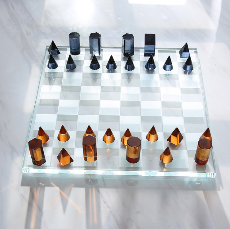 Pre Order 25 Days Delivery Chess Glass Decoration Fb-Sj2011