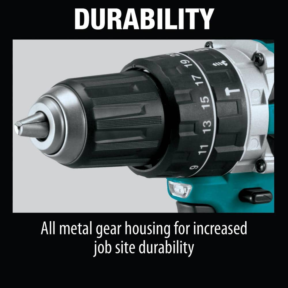 Makita 18V LXT Lithium-Ion Brushless Cordless 2-Piece Combo Kit (Hammer Drill/ Impact Driver) 5.0 Ah XT269T