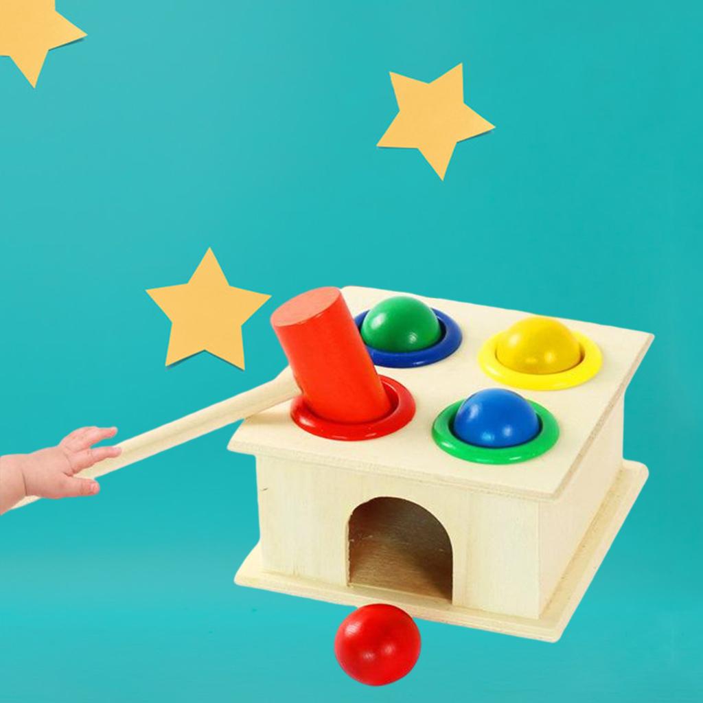 Preschool Wooden Hammering Pounding Toys - Montessori Toddlers Learning Fine Gifts for 2 Year Old boy Toddler Toys