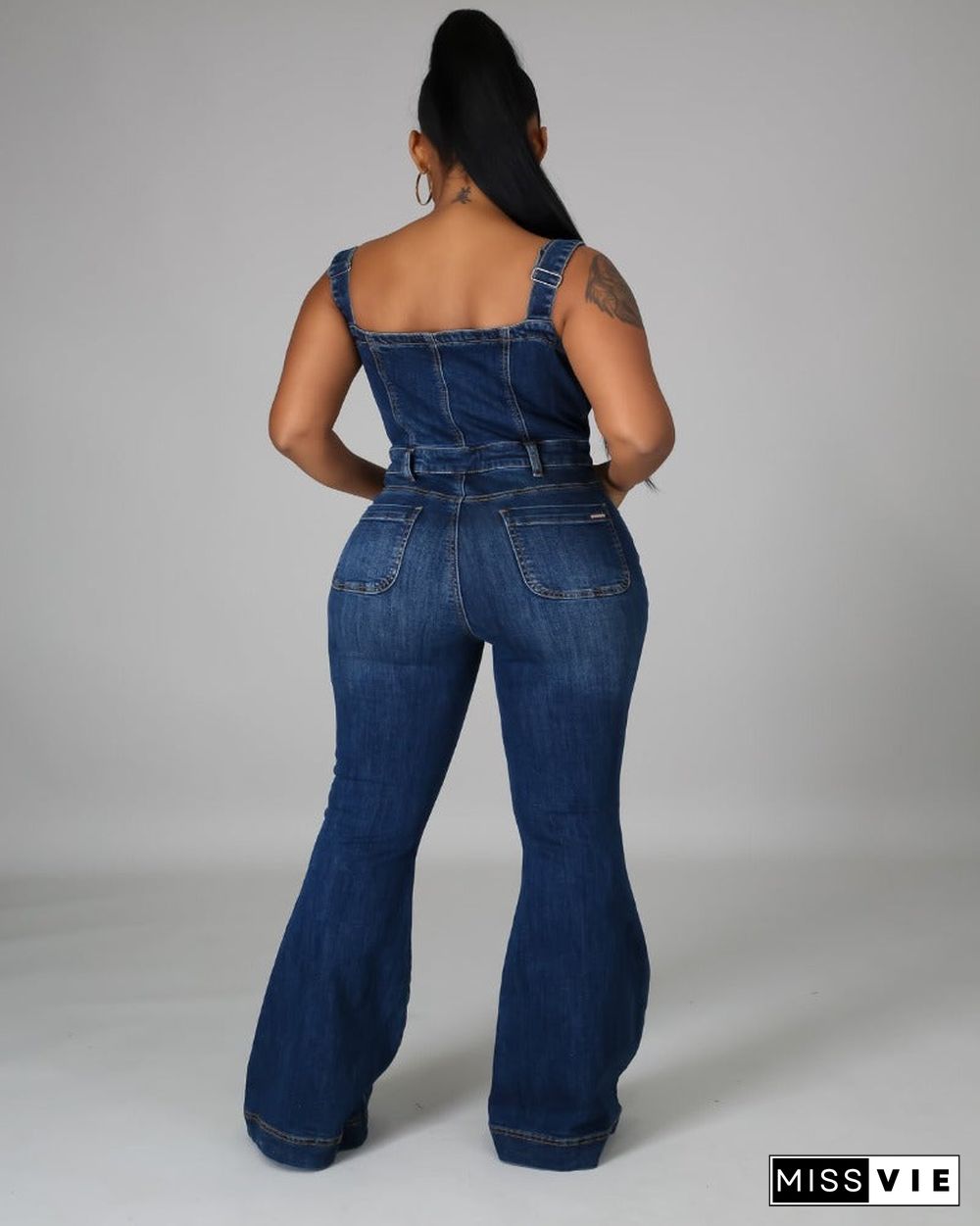 Suspender Denim Jumpsuit