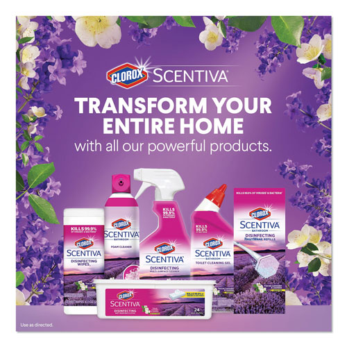 Clorox Scentiva Multi Surface Cleaner | Tuscan Lavender and Jasmine， 32oz， Spray Bottle | CLO31387