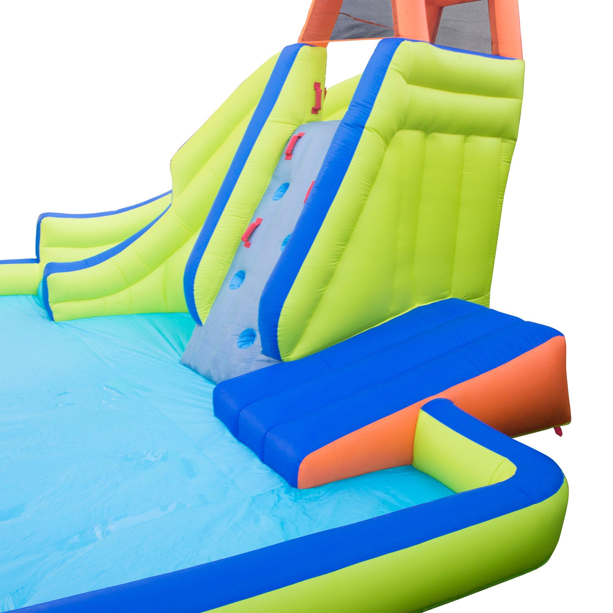 Banzai Inflatable Arcade Splash Water Park - Slide, Splash & Have a Blast! - SkeeBall Toss, Soccer & Basketball