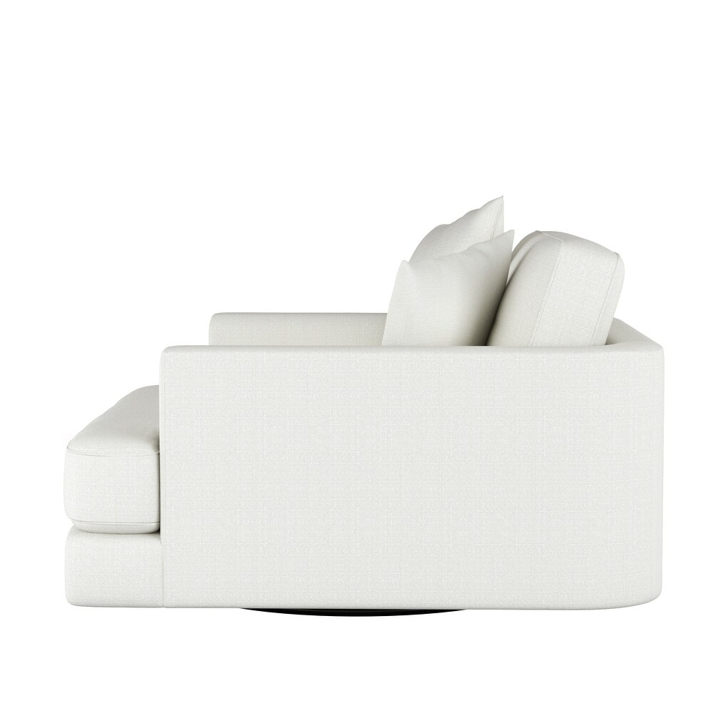 Nuvola Swivel chair in 100% Performance Linen Fabric