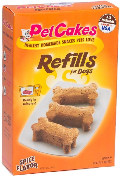 PetCakes Pumpkin Spice Flavor Refills Dog Treats， 6-oz box