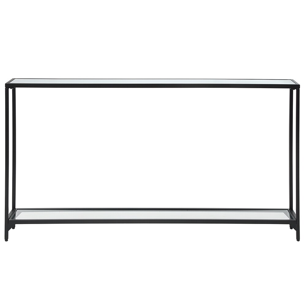 Metal Narrow Mirrored Console Table