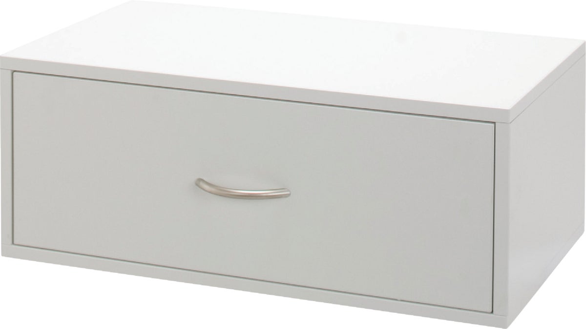 FreedomRail Double Hung Organization Box White 1 Drawer