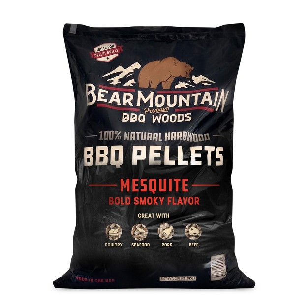 Bear Mountain Bbq Fk17 Premium 20 Pounds All Natural Hardwood Mesquite Bbq Hardwood Smoker Pellets For Outdoor Electric Grilling And Smokers 2 Pack