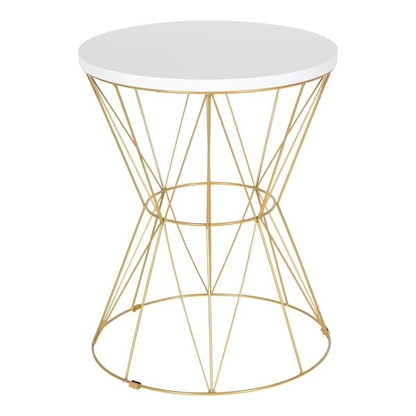 Kate and Laurel Mendel Round Metal End Table - 16x16x20