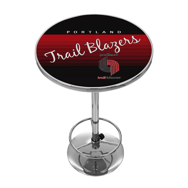 Portland Trail Blazers Hardwood Classics Chrome Pub Table