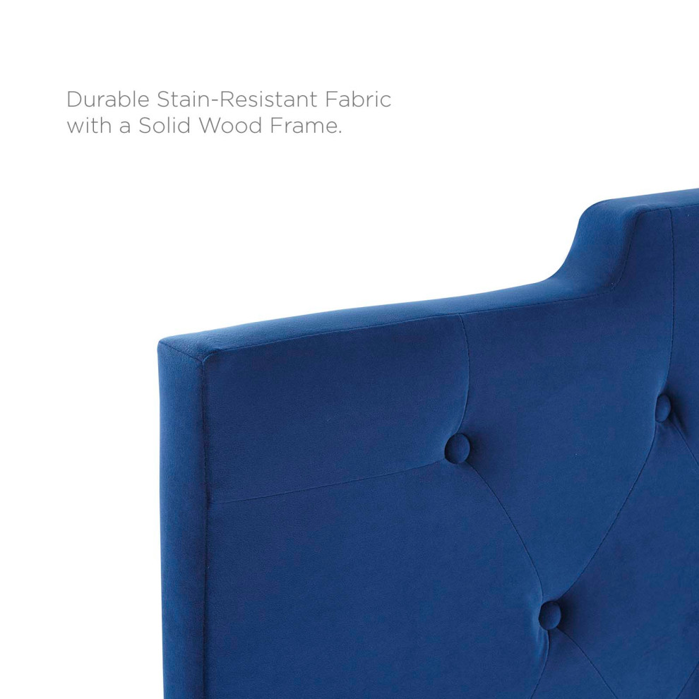 Juliet Tufted King/California King Performance Velvet Headboard   Contemporary   Headboards   by Modway  Houzz