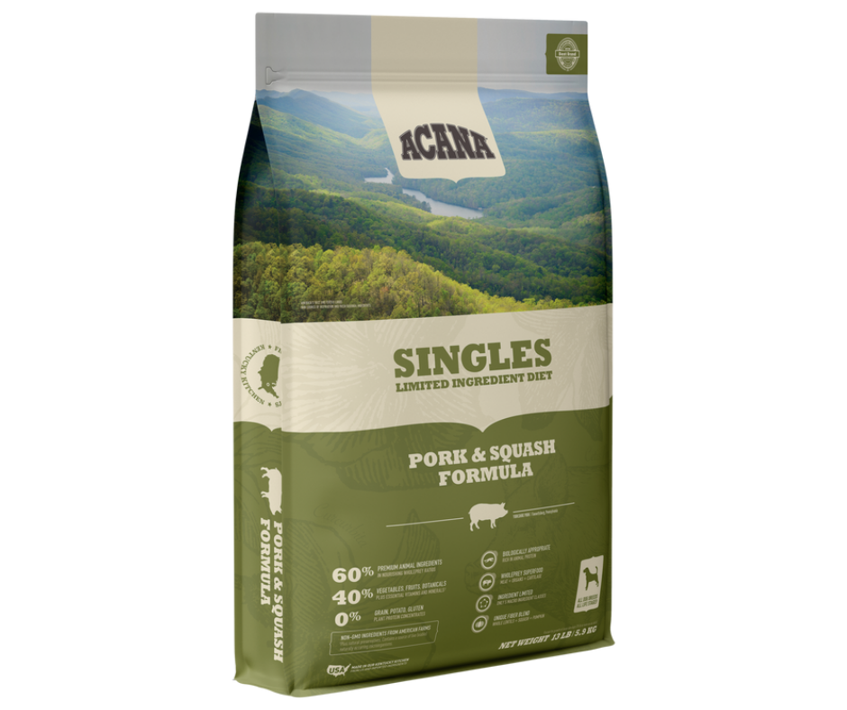 Champion Petfoods Acana Singles - All Dog Breeds， All Life Stages Pork