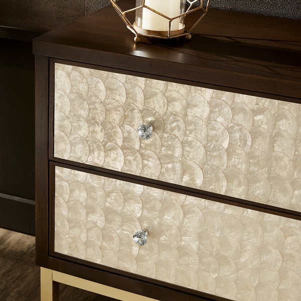 Corrianna Accent End Table with 2 Shell Front Drawers by iNSPIRE Q Bold