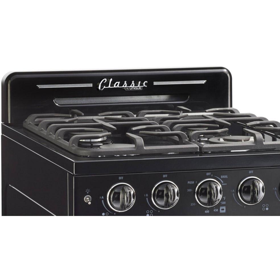 Unique Appliances 24-inch Freestanding Gas Range with Convection Technology UGP-24CR B