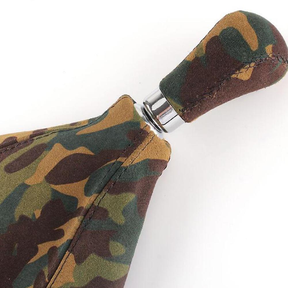 Camouflage Car Gear Shift Knob Handle Shifter Lever Stick With Adapter For Sports Racing Cars