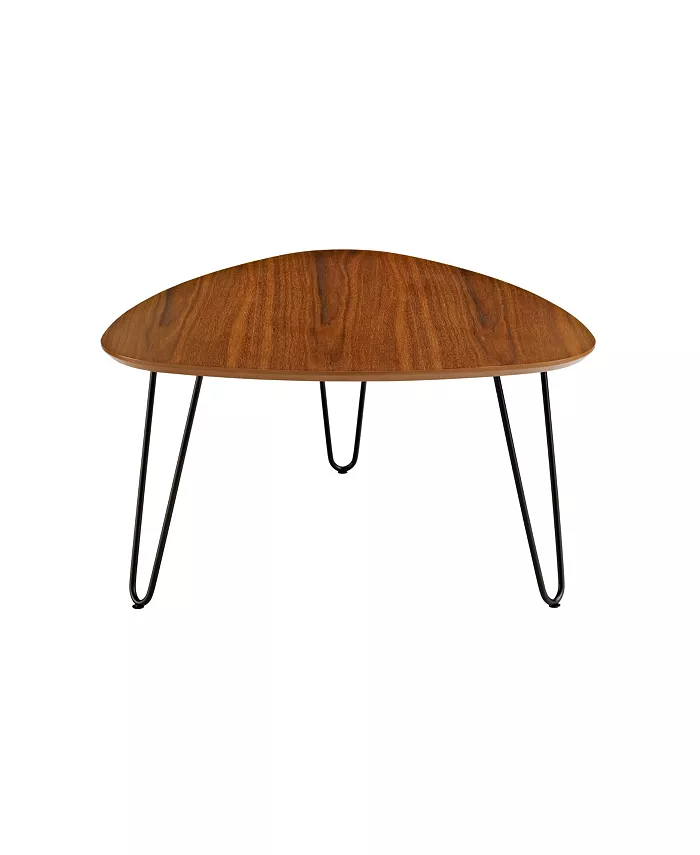 Walker Edison 32 Mid-Century Hairpin Leg Wood Coffee Table - Walnut