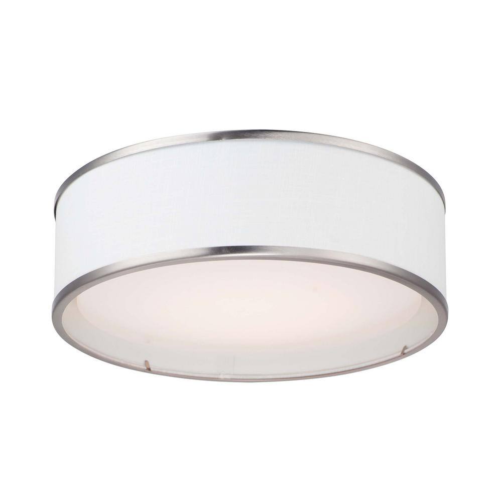 Maxim Lighting Prime 16 in. Satin Nickel Integrated LED Flushmount Light 10221WLSN