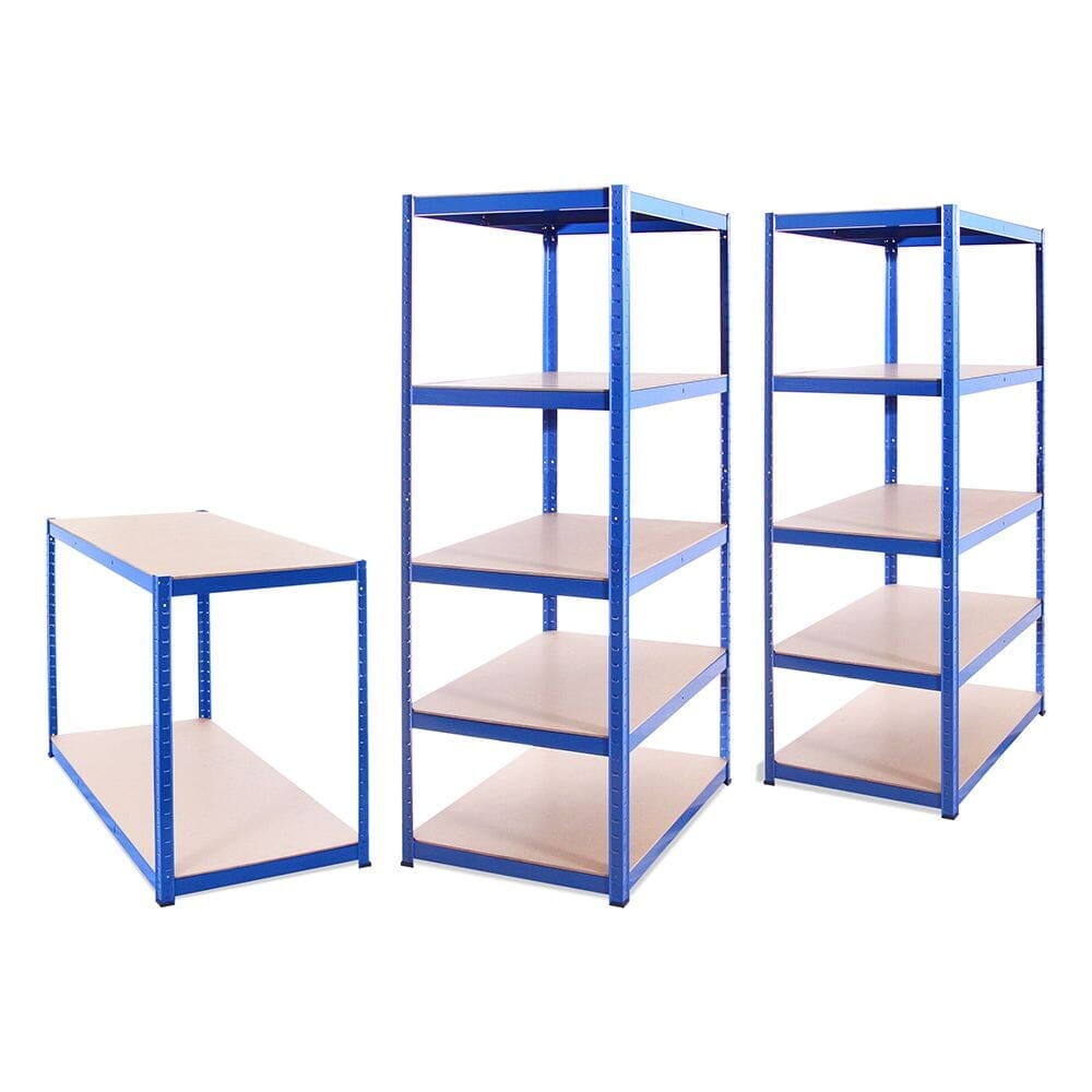 5 Tier Boltless Shelving Unit (set of 2) Plus Workbench