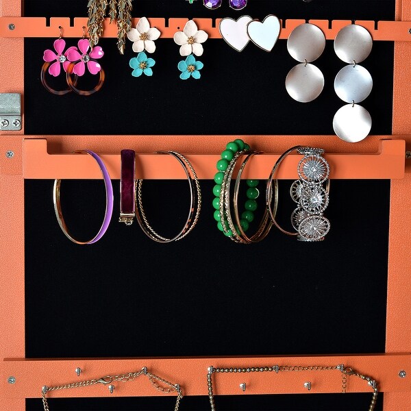 Fashion Style Jewelry Storage Mirror Cabinet With LED Lights - - 37532992