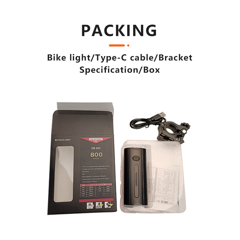 High Quality USB Rechargeable Bike Light Front and Back Cycling Taillight Aluminum Waterproof Outdoor Bicycle Light Kit