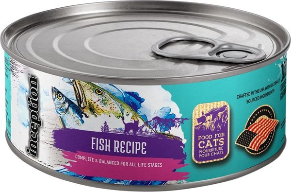 Inception Fish Recipe Wet Cat Food， 5.5-oz can， case of 24