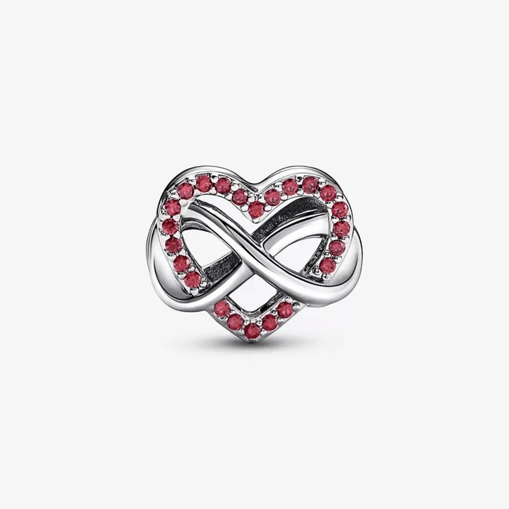 PANDORA  Family Infinity Red Heart Charm