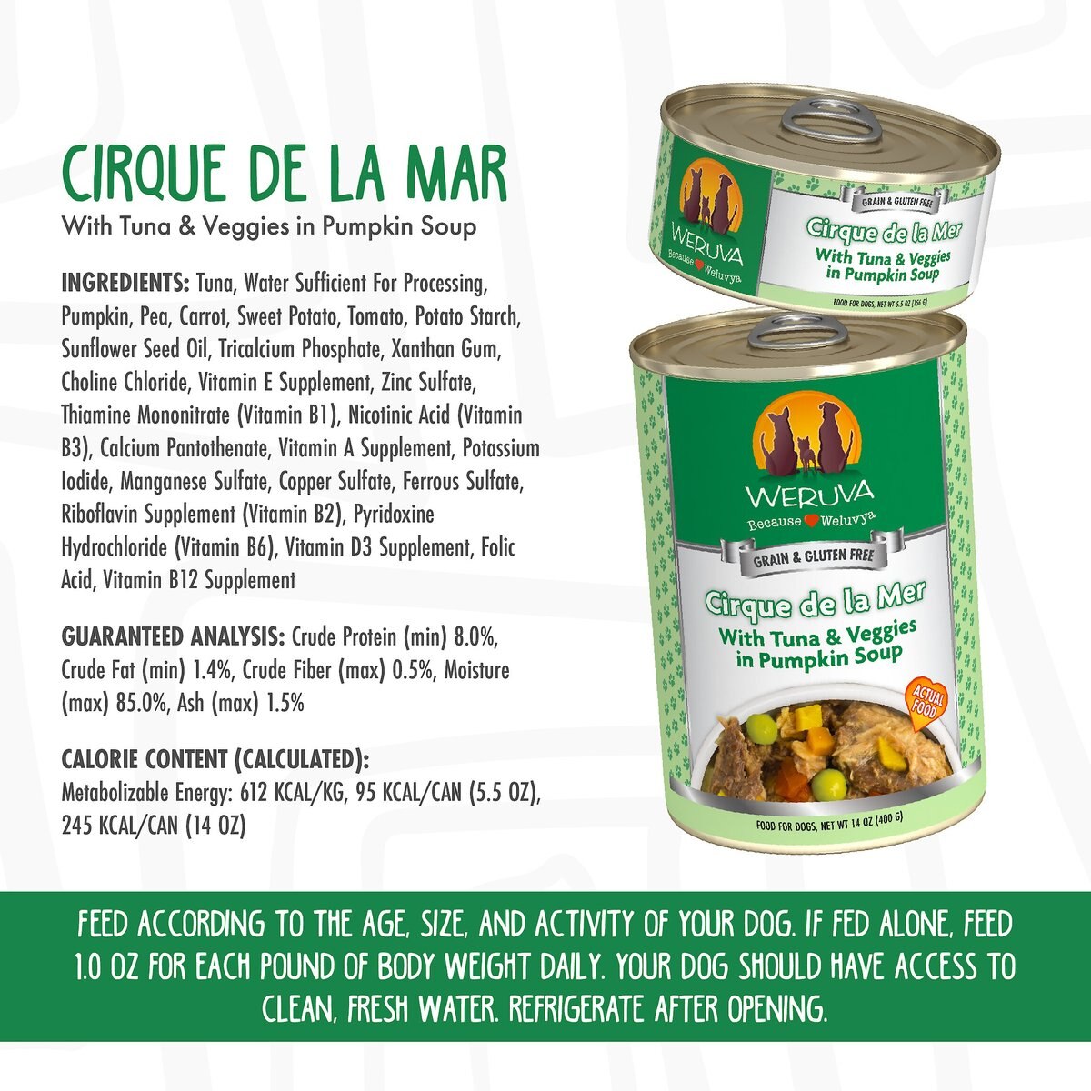 Weruva Cirque De La Mer with Tuna and Veggies in Pumpkin Soup Grain-Free Canned Dog Food