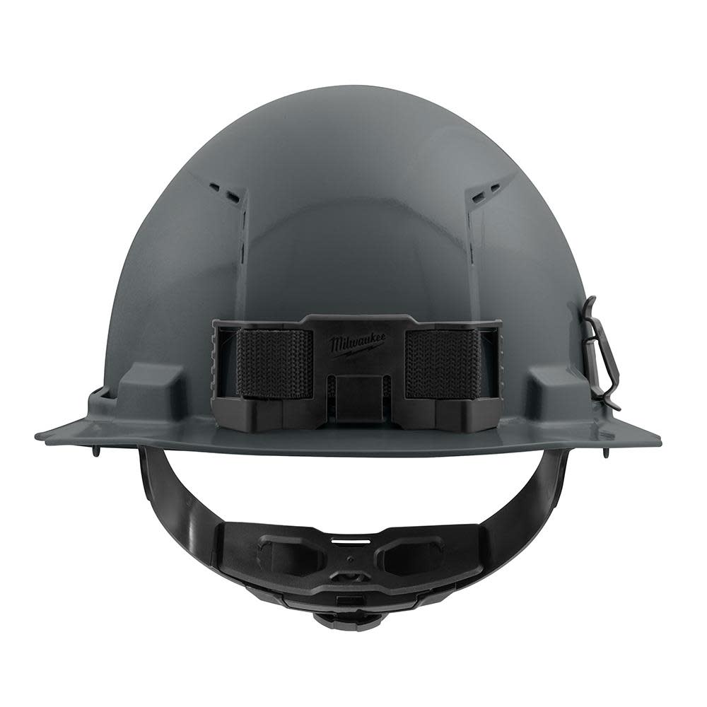 Milwaukee Gray Full Brim Vented Hard Hat with 4pt Ratcheting Suspension Type 1 Class C