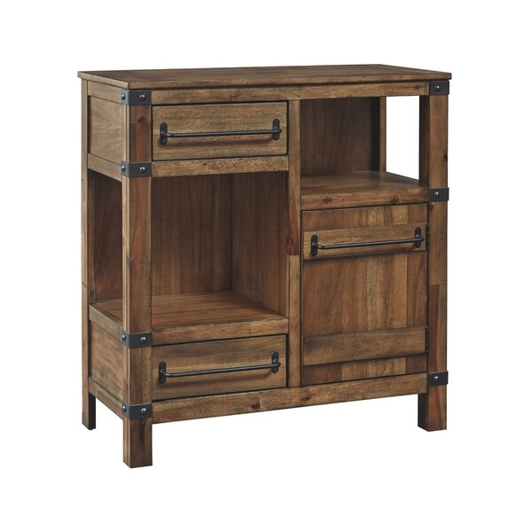 Roybeck Accent Cabinet - Casual - Bronze Hardware - Light Brown