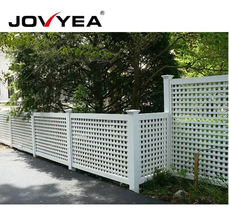 China Professional Garden Supplies Easily Assembled Vinyl Lattice Privacy Fence Panels